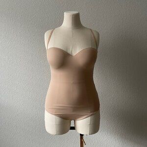 NWT Wolford Mat de Luxe Form String Body Shapewear Size Medium in Powder (nude)